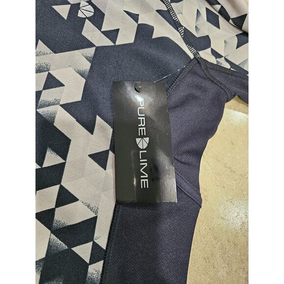 NWT‎ Women's Pure Lime Track Full Zip Athletic Jacket Black/Grey Size Medium - Picture 4 of 10